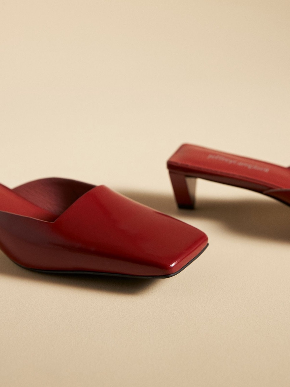 Jeffrey Campbell Red Square-Toe Mule Clogs - Picture 5 of 5